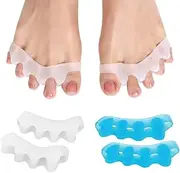 LICHUAN Toe Separator Silicone for All Toes, 2 Pairs (4 Pieces), Toe Separator, Hallux Valgus Correction, Gel Toe Separator for Bunion Correction, Correction for All Toes, Hammer Toe Correctors