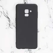TPU Phone Case Compatible with Samsung Galaxy A8 2018 A530F, Slim Shockproof Soft Cover with Anti-Scratch Design and Precise Cutouts for Full Protection (Black)