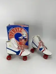 Vintage Roller Derby Fireball Shoe Skates with Urethane Wheels Size 5 NOS