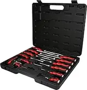 KS Tools 151.1150 ERGOTORQUEmax Hammer Cap Screwdriver Set, 13 pcs, one Size, Clear
