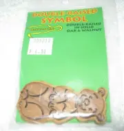 Paddle Tramps - Double Raised Wooden Embellishment - Honey Bear - New