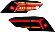 Pair Of Car Tail Light Assembly Compatible With Toyota RAV4 2018-22 LED Plug and Play Tail
