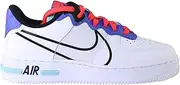 [Nike] Air Force 1 Low React - Boys' Grade School White/Black/Blue