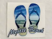 Myrtle Beach Scenic Ocean Blue Flip Flop Decal Sticker