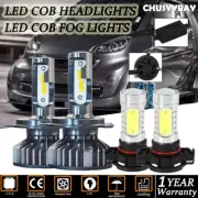 4X H16+H4 LED Headlight High&Low Beam+foglight Bulbs For Smart Fortwo 2017 2016 (for: Smart)