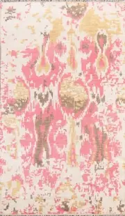 5x8 Wool/ Silk Modern Abstract Oriental Area Rug Hand-Knotted Home Decor Carpet