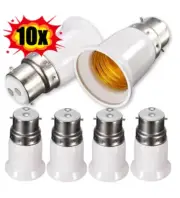10 PCS B22 To E27 Light Socket Adapter Bayonet Lamp Base E27 Bulb Screw Sockets