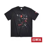 【EDWIN】男裝 EDGE搖滾元素短袖T恤(黑色)