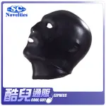 美國 SC NOVELTIES 性奴完全體乳膠緊身頭套 BLACK HOOD WITH EYE MOUTH NOSE