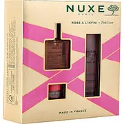 Pink Fever Set: Huile Prodigieuse Florale 50ml + Very Rose Soothing Micellar Water 3-in-1 100ml + Very Rose Lip Balm With Rose 15ml --3pcs