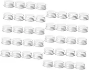 TOVINANNA Milk Jar Cap Replacement 50pcs Aluminum Screw Lids for Canning Jars Leak Seals