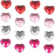 IWOWHERO 400pcs Heart Shape Flatback Craft Rhinestones DIY Acrylic Gems for Jewelry Making Scrapbooking and Decoration Shiny Rhinestones Light
