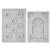 2X(2Pcs Bead Board Bracelet Board Flocked Bead Board Necklace Beading1771