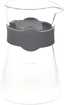 Hoement 300ml Glass Carafe Cold Brew Maker Exquisite Coffee Pot for Family Office Multifunctional Coffee Kettle Tea Pot Function