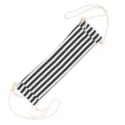 Footrest Black And White Streaks Soft Breathable Adjustable Foot Hammock Swi DP3