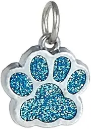 [Cherityne] Dangle Enamel Light Blue Cat/Dog Paw Charm Bead for Charms Bracelets