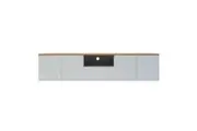 Leslie 180cm Floating Entertainment Unit - White Natural - White Natural