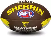 Sherrin AFL Hawthorn Hawks Song Football, Size 2