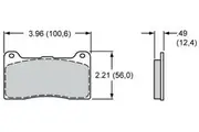 Wilwood PolyMatrix Brake Pad Set with B Compound Suit Dynapro Dustboot, Lug Mount, Radial Mount Series Calipers WB15B-9836K