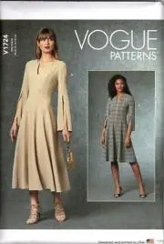 Vogue V1724 Misses 6 to 14 Flared Dress Uncut Sewing Pattern
