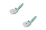 2PK KitchenAid Metal Soft Grip Pizza Cutter Baking Pastry Tools Mineral Water