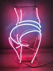 14"x10" Girl Back Butt Right Pink Acrylic Neon Sign Light Lamp Man Cave Beer SY