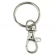 50 Sets - 1.5" Swivel Lobster Clasps + Key Rings - Lanyard Snap Hook (100 Pcs)