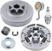 SUOKA Chainsaw Clutch and Sprocket for Stihl MS310 MS390 029 039 Replacement Parts with Needle Bearing Washer E-Clip Worm Gear