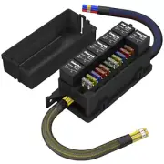 RVBOATPAT 12 Vlot Fuse Relay Box Pre-Wired Fuse and Relay Box with 6 Relays a...