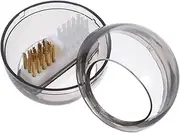 NIYANGLE Nail Drill Bit Cleaning Kit Wire Brush with Clear Protective Cover for Professional Nail Art DIY Projects Soft Hard Bristle Dual Functionality