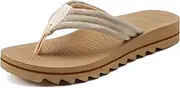 [COFACE] Womens Arch Support Flip Flops Yoga Mat Comfortable Thick Cushion Walking Thong Sandals Lightweight Slip On Summer Beach Slippers