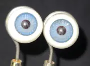 Gray 16mm Blown Glass Eyes with 11mm iris for Porcelain Reborn Dolls Eyeballs