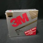 Vintage 3M High Density DS HD 3.5 inch Diskettes Pack Of 5- New Sealed
