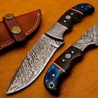 Premium Quality Handmade Damascus Steel Skinner Knife with Leather Sheath