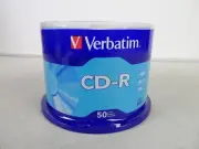 50 pack VERBATIM 52X CD-R Digital Vinyl 700MB Media Disc Spindle 94587