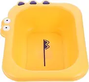 Toyvian Portable Wash Basin Lightweight Bath Tub for Newborns Easy to Clean Adorable Cartoon Design for Face Hands and Feet Washing Bathroom Bedroom