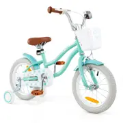 Babyjoy 36cm Kids Bike Training Bicycle w/Adjustable Saddle & Handlebar Dual Brakes Balance Bike Green