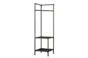 Vibe Geeks Detachable Item Storage Simple Wall Corner Rack - Black