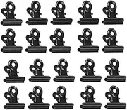 Black Bulldog Binder Paper Clips,20Pcs Bulldog Metal Clips Hinge Clips,Metal Hinge Clip File Clamps,Metal Binder Clips,Metal Hinge Clip File Clamps,Metal Hinge Clips File Paper Binder Clamps,2.2cm
