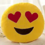 Pillow Soft Plush Emoticon Round Cushion Stuffed Toy For Kids Girls Boys Gift Love