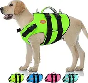 Doglay Dog Life Jacket- High Buoyancy & High Visibility Dog Life Vests for Boating and Swimming, Friendly Neoprene Adjustable Pet Floating Vest Safety Lifesaver with Rescue Handle for Medium Dogs