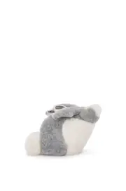 Bunny coin purse charm in shearling One size Light Grey