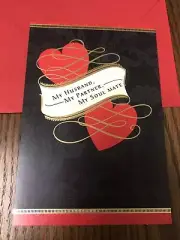 Valentine’s Day My Husband My Partner, Soul Mate 5.5”x8” Hallmark Greeting Card