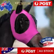 Anti Fly Stretchy Knitted Mesh Mask Ear Protection Horse Flying Mask Equine Mask