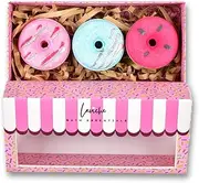 Laviche Donut Bath Bomb Combo | Organic Bath Bombs In One Box | Multi Colour Bath Bombs With Goodness Of Coconut Oil | Gift Set for Christmas