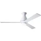 Modern Fan Company Altus Gloss White 52" Flush Mount Ceiling Fan with LED Light
