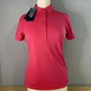 J Lindeberg Women's Tour Tech Golf Polo GWJT06826 Q113 Azalea Pink Small NEW