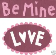 Quickutz SHORTKUTZ LOVE 4 X 4 DIE SK-0008 FRAME LOVE VALENTINE BE MINE