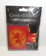 Officially Licensed Game of Thrones Lanyard ID Badge Holder HOUSE LANNISTER GoT