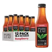 Pure Leaf Iced Tea, Raspberry, Sweetened, Real Brewed Black Tea, 18.5 Fl. Oz...